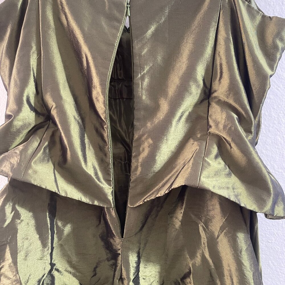 Fiest Olive Green Embellished Gown 2XL - Picture 4 of 7